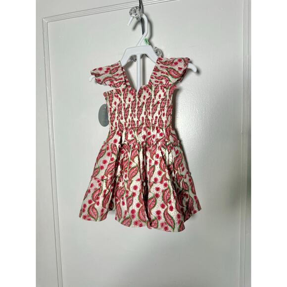 Hill House Home Other - Hill House Home Mini Ellie Red Green Floral Paisley Dress Size 2 Y NEW